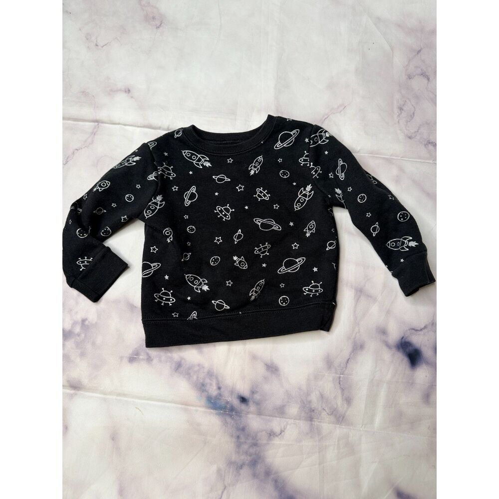 Garanimals Black Space Rocket Ship Pullover Sweater 18M